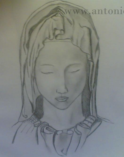 Madonna, drawing by Antonio Sorrentino