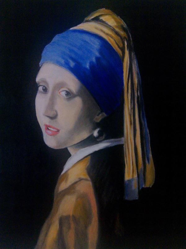 Girl with a Pearl Earring, painting by Antonio Sorrentino