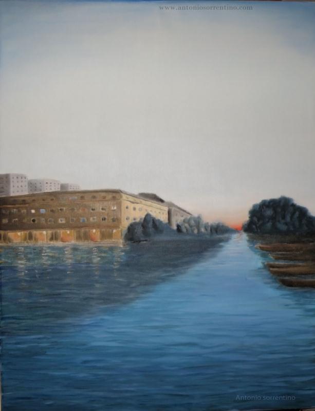 Stockholm Summernight, painting by Antonio Sorrentino